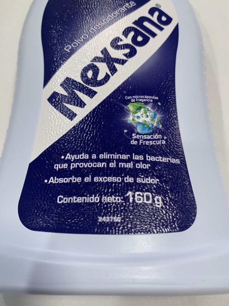 MEXSANA TALCO POLVO DESODORANTE P/PIES SIN TRICLOSAN. 160G. BAYER.