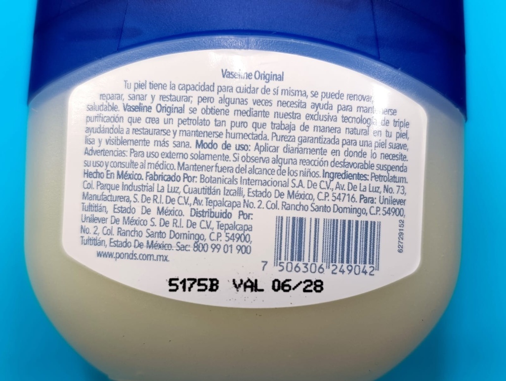 VASELINE PETRO PURO ORIGINAL 85 G.