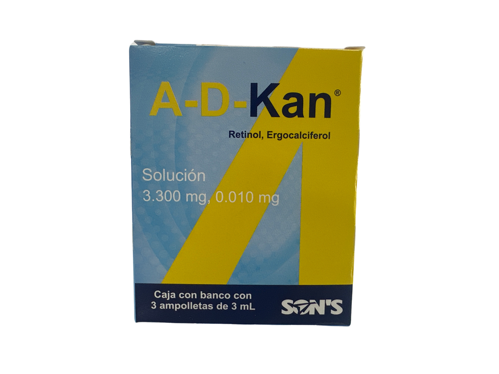 A-D-KAN SOL ORAL 3 ML AMP 3 (RETINOL ERGOCALCIFEROL)