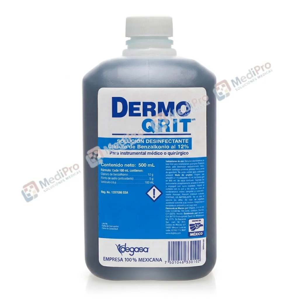 DERMO-QRIT SOL AL 12% 500ML DEGASA [CLORURO DE BENZALCONIO]