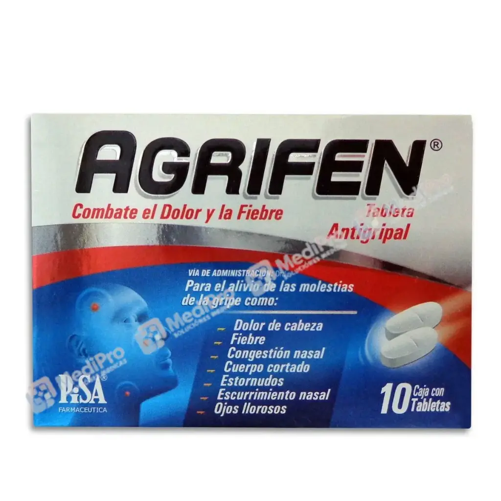 AGRIFEN (CLORFENAMINA COMPUESTA) TAB C/10 PISA