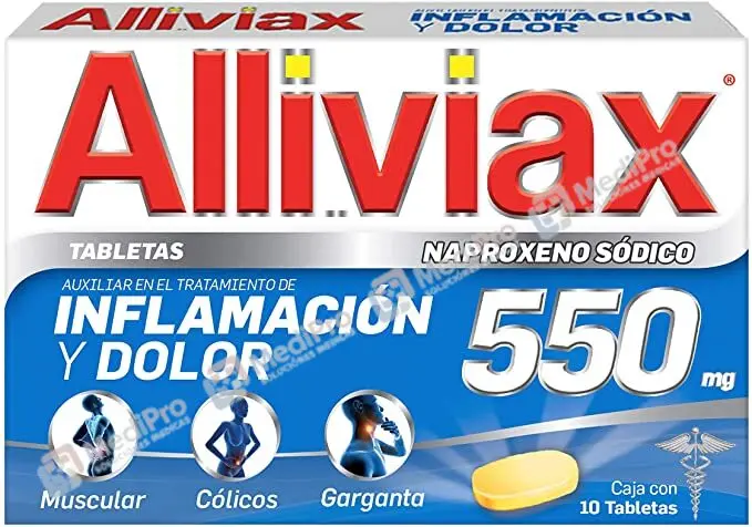 ALLIVIAX (NAPROXENO) TAB 550 MG C/10 GENOMMA