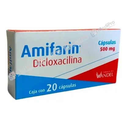 AMIFARIN (DICLOXACILINA) 500MG C/20 CAPS.