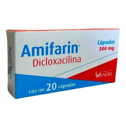 AMIFARIN (DICLOXACILINA) 500MG C/20 CAPS.