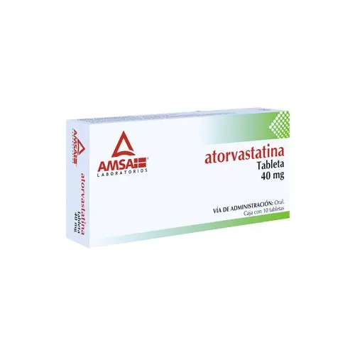 ATORVASTATINA 40 MG C/10 TABS (ATORVASTATINA) AMSA