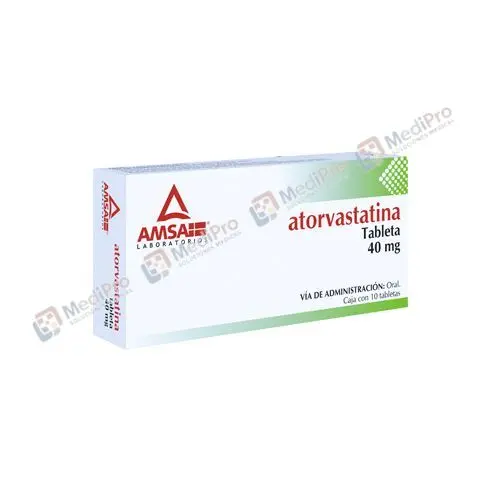 ATORVASTATINA 40 MG C/10 TABS (ATORVASTATINA) AMSA