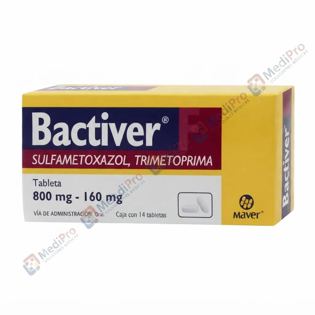 BACTIVER F 14 COMPRIMIDOS 160 / 800 [SULFAMETOXAZOL TRIMETOPRIMA]MAVER.