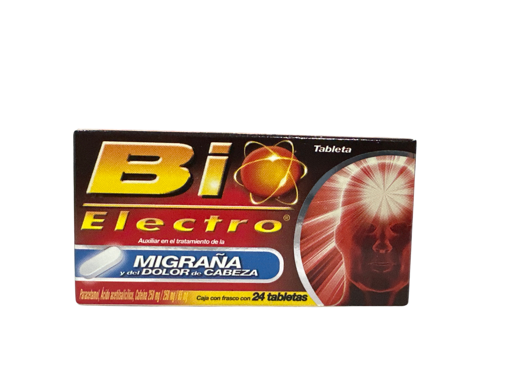 BIO-ELECTRO (PARACETAMOL/ACETILSALICICO/CAFEINA) TAB 250/250/65 C/24 GENOMMA