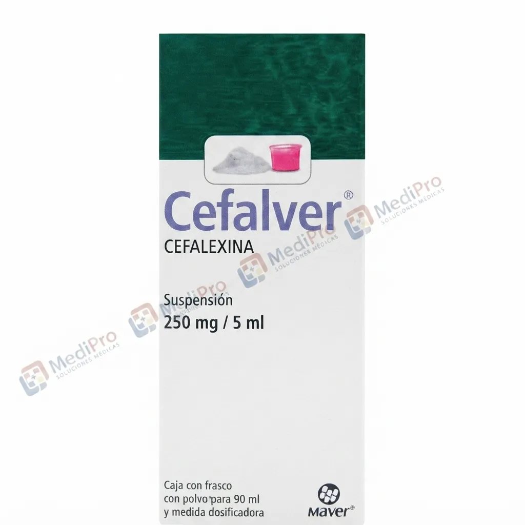 CEFALVER 250 MG SUSP 90 ML. MAVER. [CEFALEXINA]