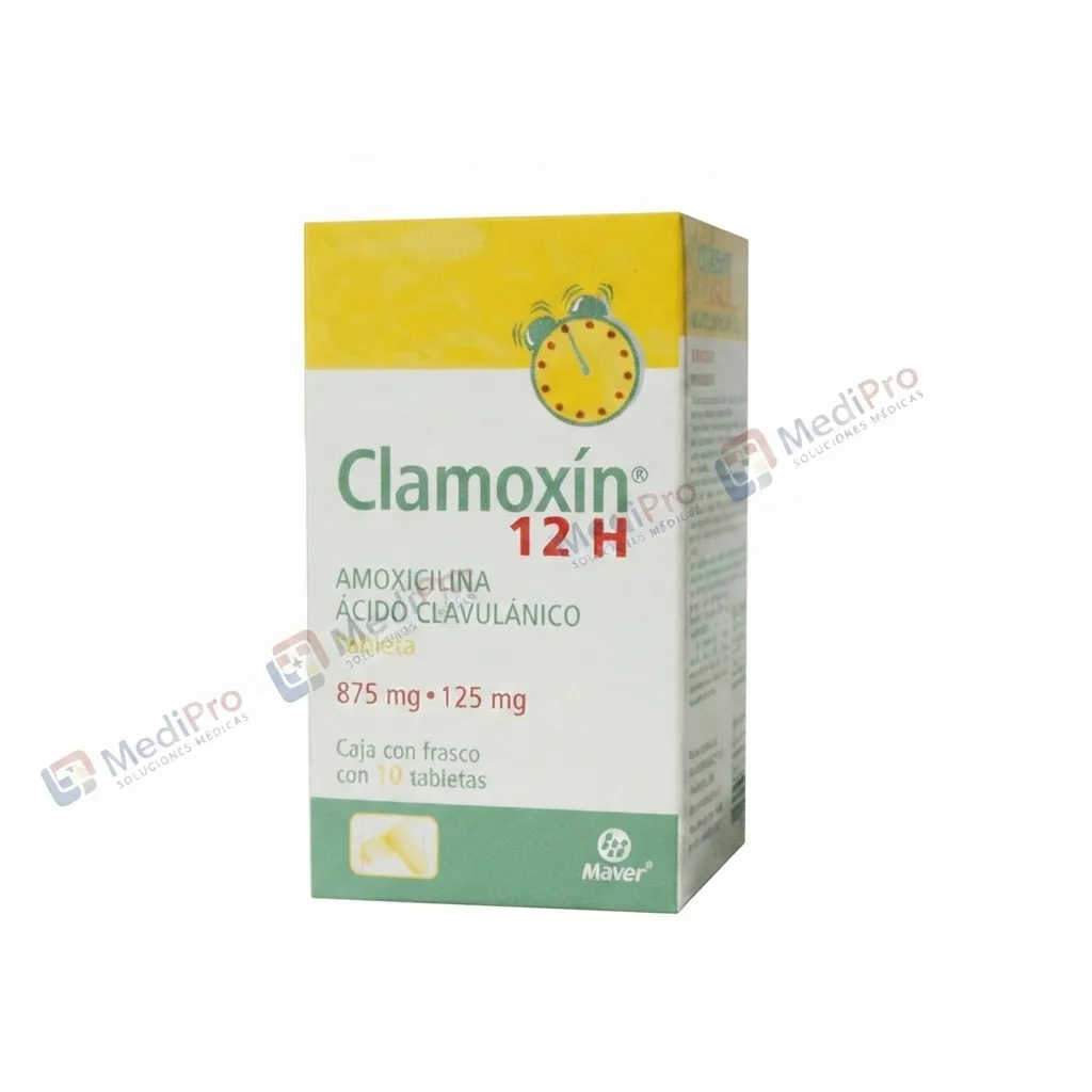 CLAMOXIN 12 H 875/125 MG C/10 TABS (AMOXICILINA / ACIDO CLAVULANICO)