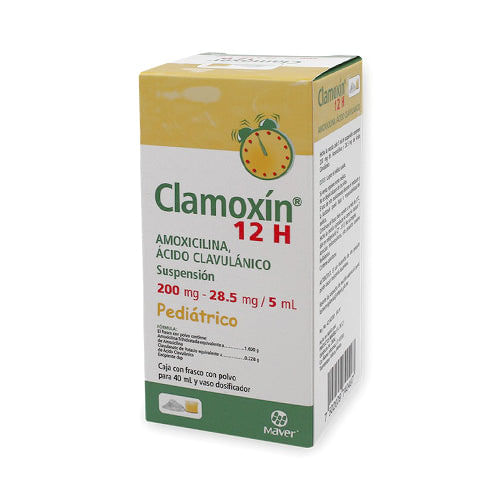 CLAMOXIN 12 H PED. SUSP. 40 ML (AMOXICILINA 200 MG/AC.CLAVULANICO 28.5 MG.)