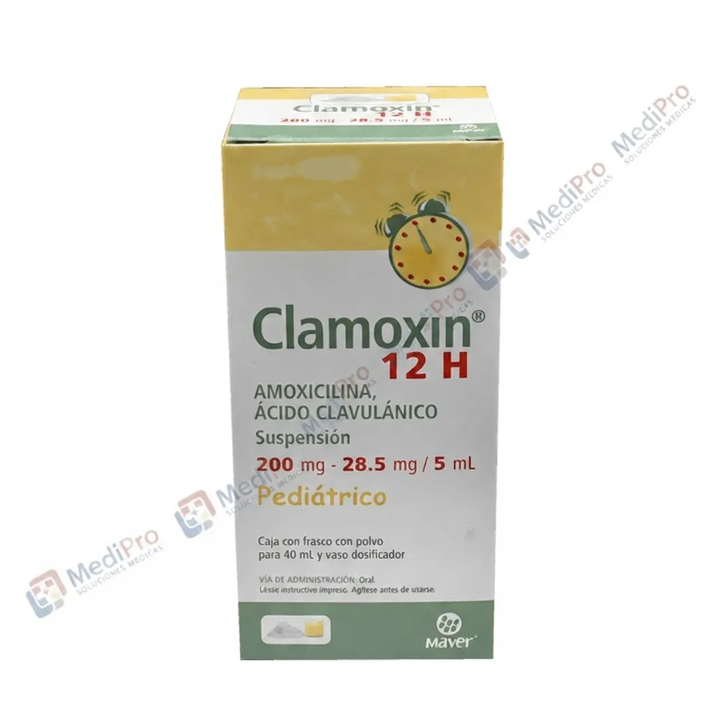 CLAMOXIN 12 H PED. SUSP. 40 ML (AMOXICILINA 200 MG/AC.CLAVULANICO 28.5 MG.)