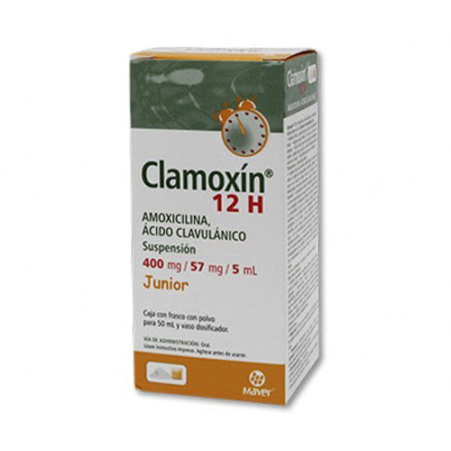 CLAMOXIN 400 MG 12HR SUSP 50 ML (AMOXICILINA AC CLAVULANICO)