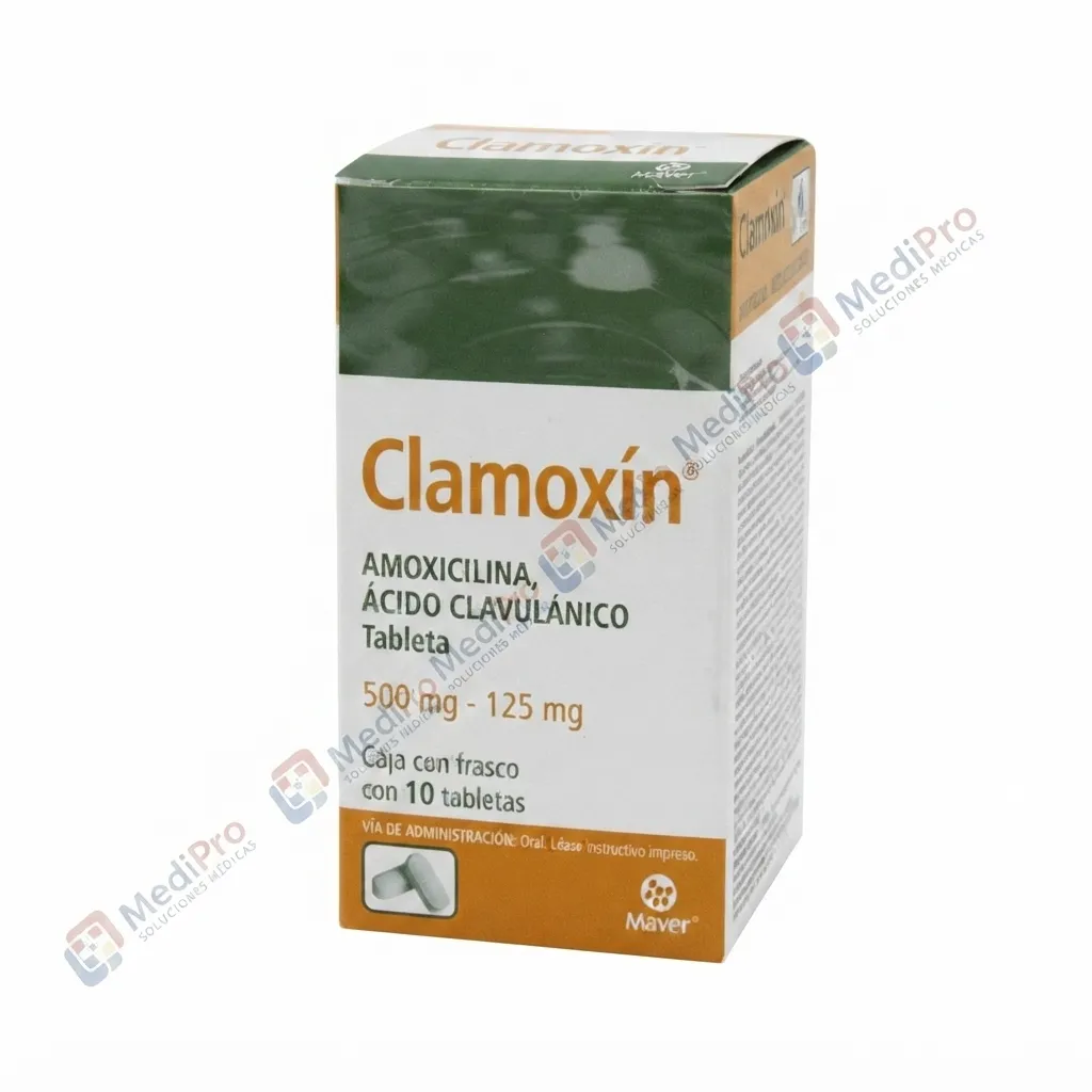 CLAMOXIN 500/125 MG C/10 TABS (AMOXICILINA / ACIDO CLAVULANICO)
