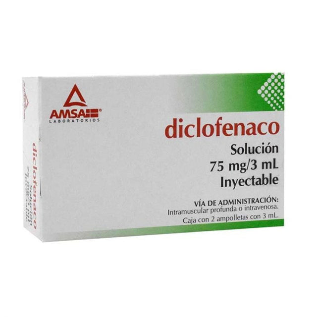 DICLOFENACO INY 75MG/3ML C/2 AMSA