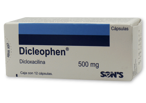 DICLEOPHEN(DICLOXACILINA) 500 MG C/12 CAPS.