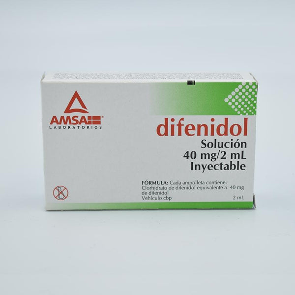 DIFENIDOL SOL INY 40MG/2ML C/2 AMP AMSA