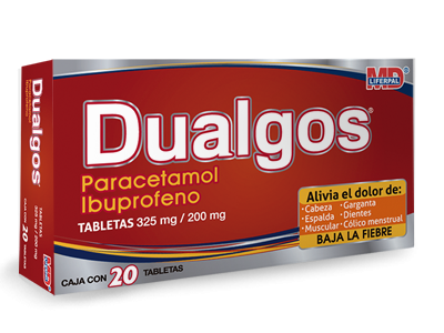 DUALGOS (IBUPRO/PARACET) TAB 325/200 MG C/20 LIFERPAL