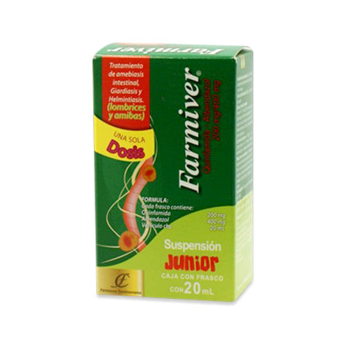 FARMIVER JUNIOR SUSP 20ML (QUINFAMIDA ALBENDAZOL)