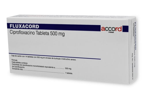FLUXACORD 500 MG TAB 14 (CIPROFLOXACINO)