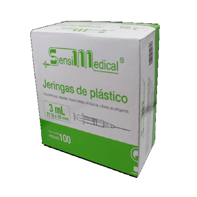 JERINGA 3 ML 21GX32MM VERDE JAYOR / SENSIMEDICAL