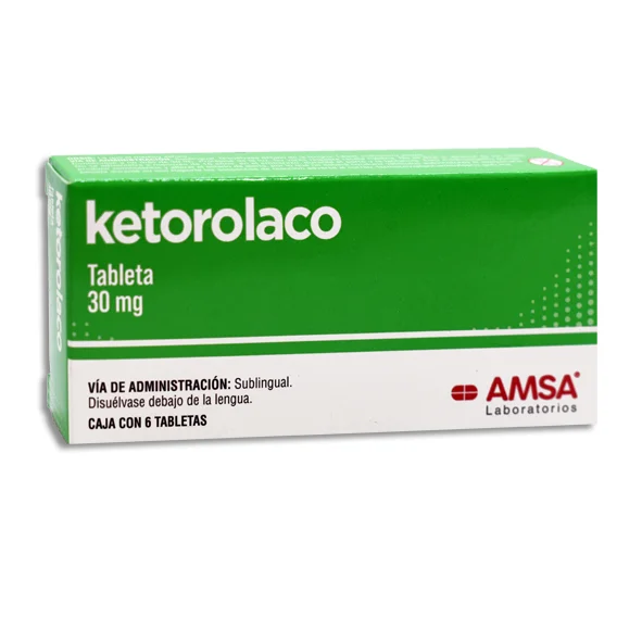 KETOROLACO SUBLINGUAL 6 TABS DE 30 MG (KETOROLACO) AMSA