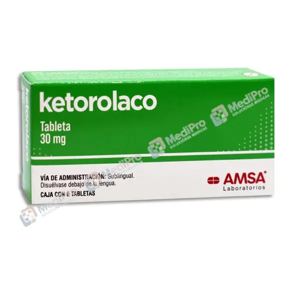 KETOROLACO SUBLINGUAL 6 TABS DE 30 MG (KETOROLACO) AMSA