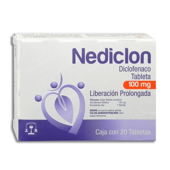 NEDICLON 100MG C/20 GRAG (DICLOFENACO)