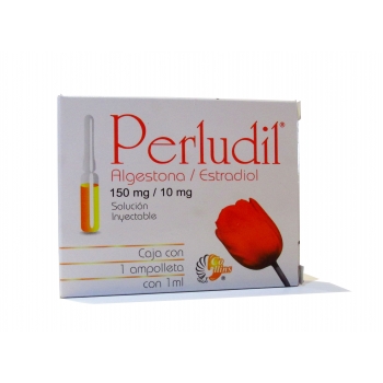 PERLUDIL (ALGESTONA/ESTRADIOL) SOL INY 150/10 MG C/1 AMP COLLINS