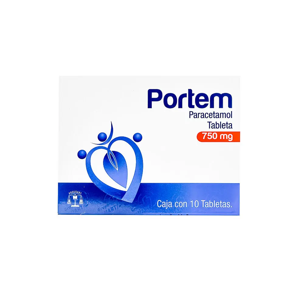 PORTEM 750 MG. C/10 TABS [PARACETAMOL].