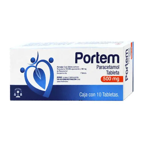 PORTEM 500 MG TAB 10 (PARACETAMOL)