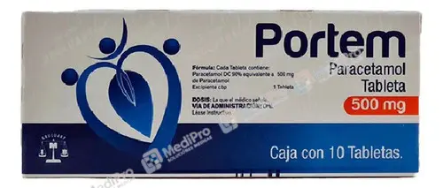 PORTEM 500 MG TAB 10 (PARACETAMOL)