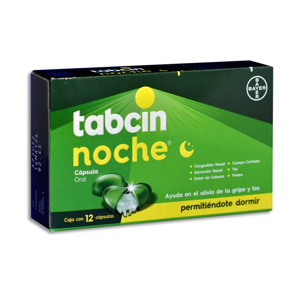 TABCIN NOCHE (PARA/DEXTRO/DOXILA/FENILE) CAP C/12 BAYER