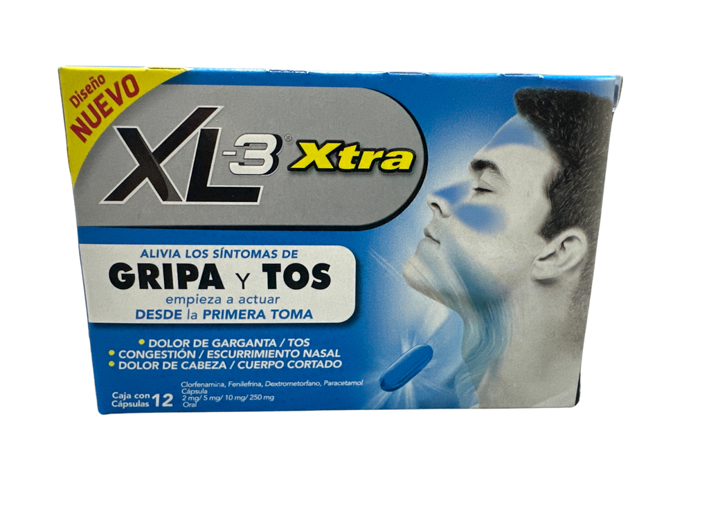 XL-3 GRIPA Y TOS (PARACE/DEXTRO/CLORFEN/FENILE) CAP C/12 SELDER