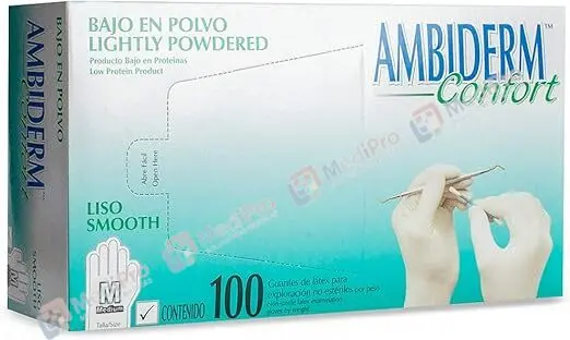 GUANTE NO ESTERIL MEDIANO C/100 AMBIDERM