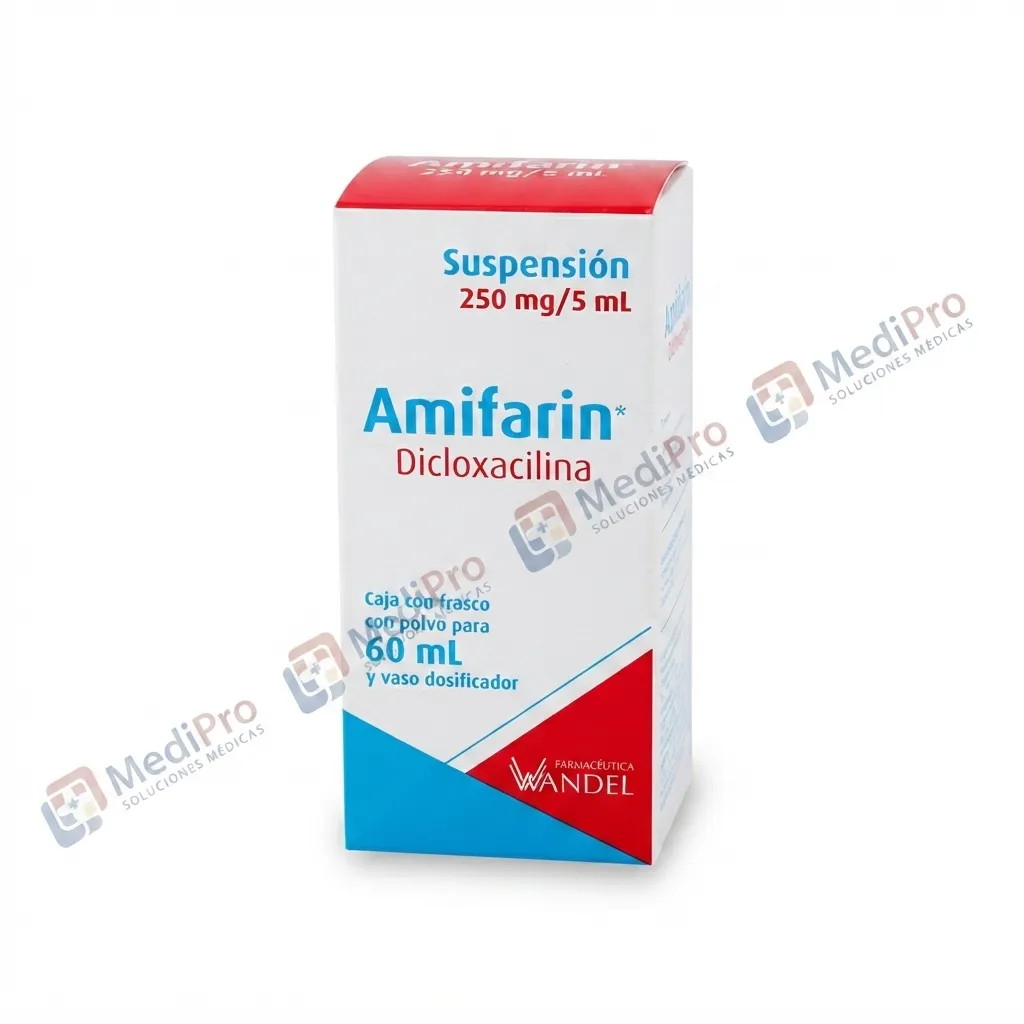 AMIFARIN (DICLOXACILINA) SUSP 250 MG /5 ML C/60 ML WANDEL