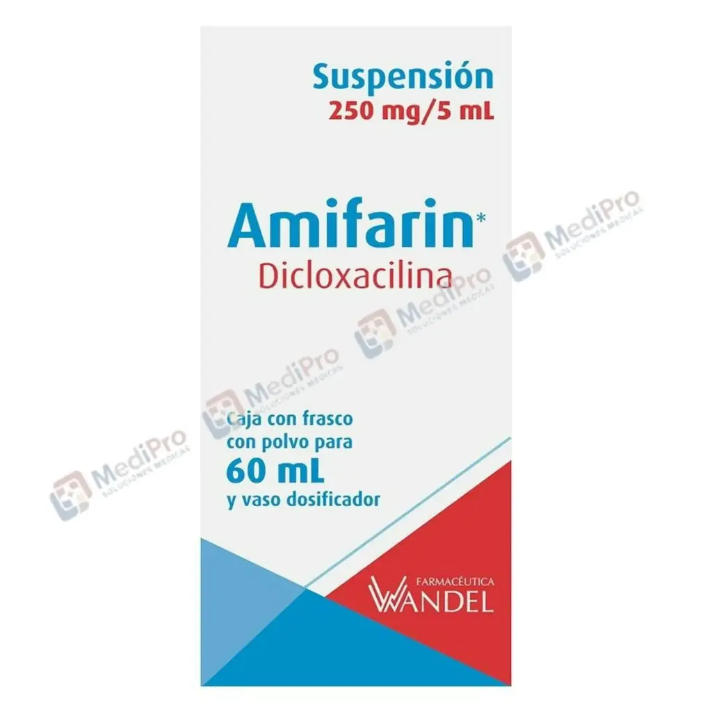 AMIFARIN (DICLOXACILINA) SUSP 250 MG /5 ML C/60 ML WANDEL