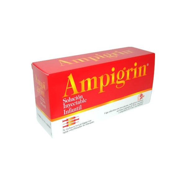 AMPIGRIN (AMPICILINA) SOL INY 250 MG INF C/3 AMP COLLINS