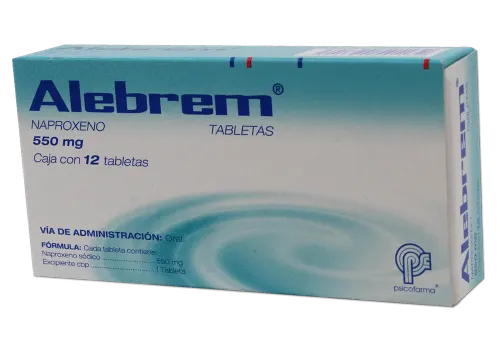 ALEBREM 550 MG C/12 TABS (NAPROXENO SODICO) PSICOFARMA.