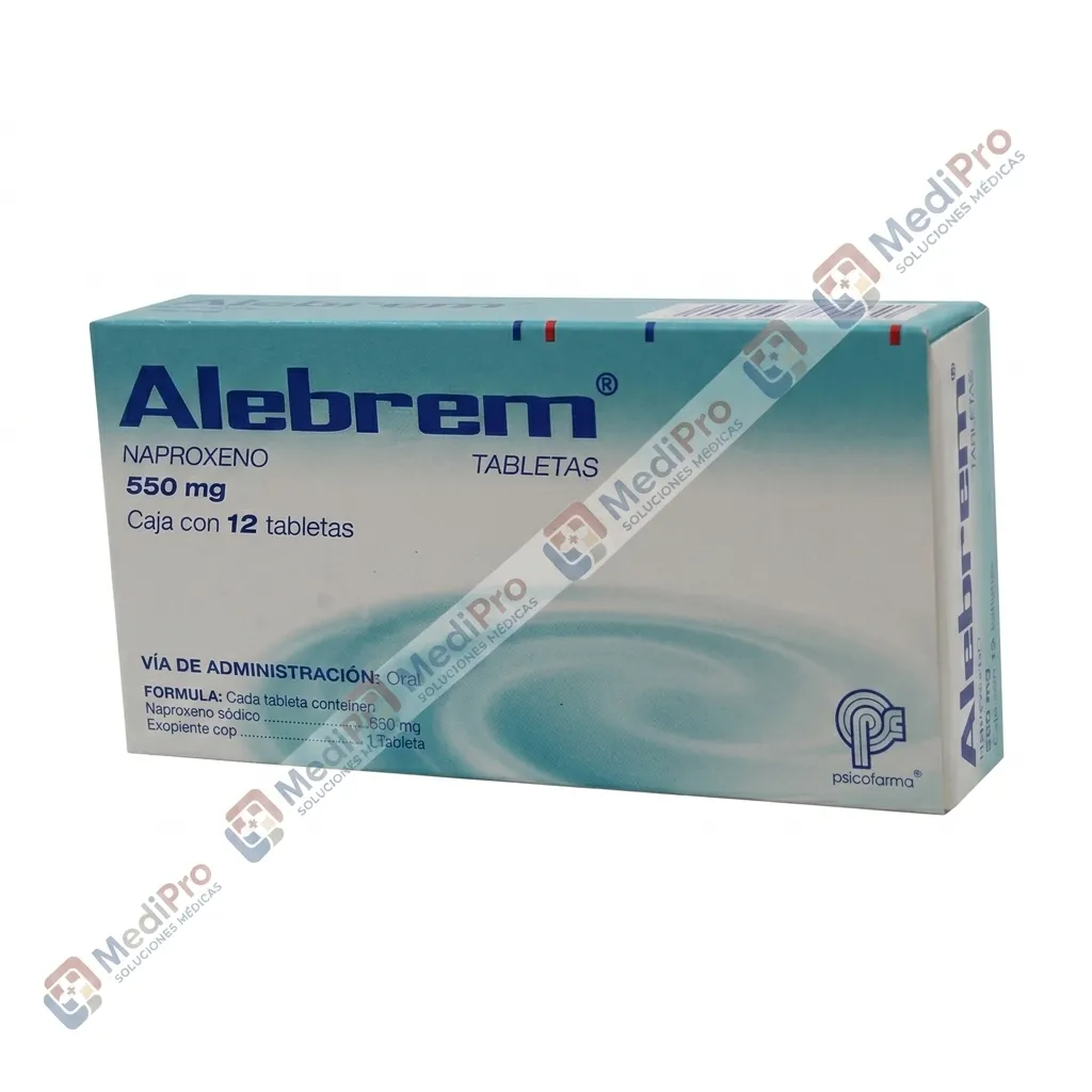ALEBREM 550 MG C/12 TABS (NAPROXENO SODICO) PSICOFARMA.