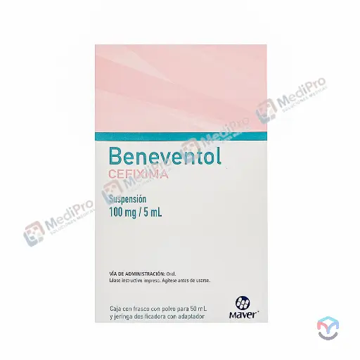 BENEVENTOL SUSP 50 ML. 100 MG. (CEFIXIMA) MAVER.