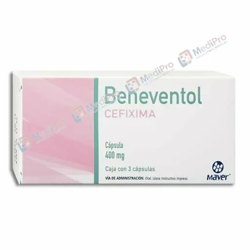 BENEVENTOL (CEFIXIMA) CAPS 400 MG C/3 MAVER