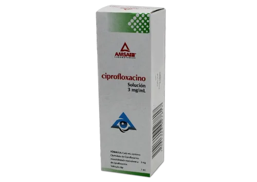 CIPROFLOXACINO SOL OFT 3MG C/5 ML AMSA