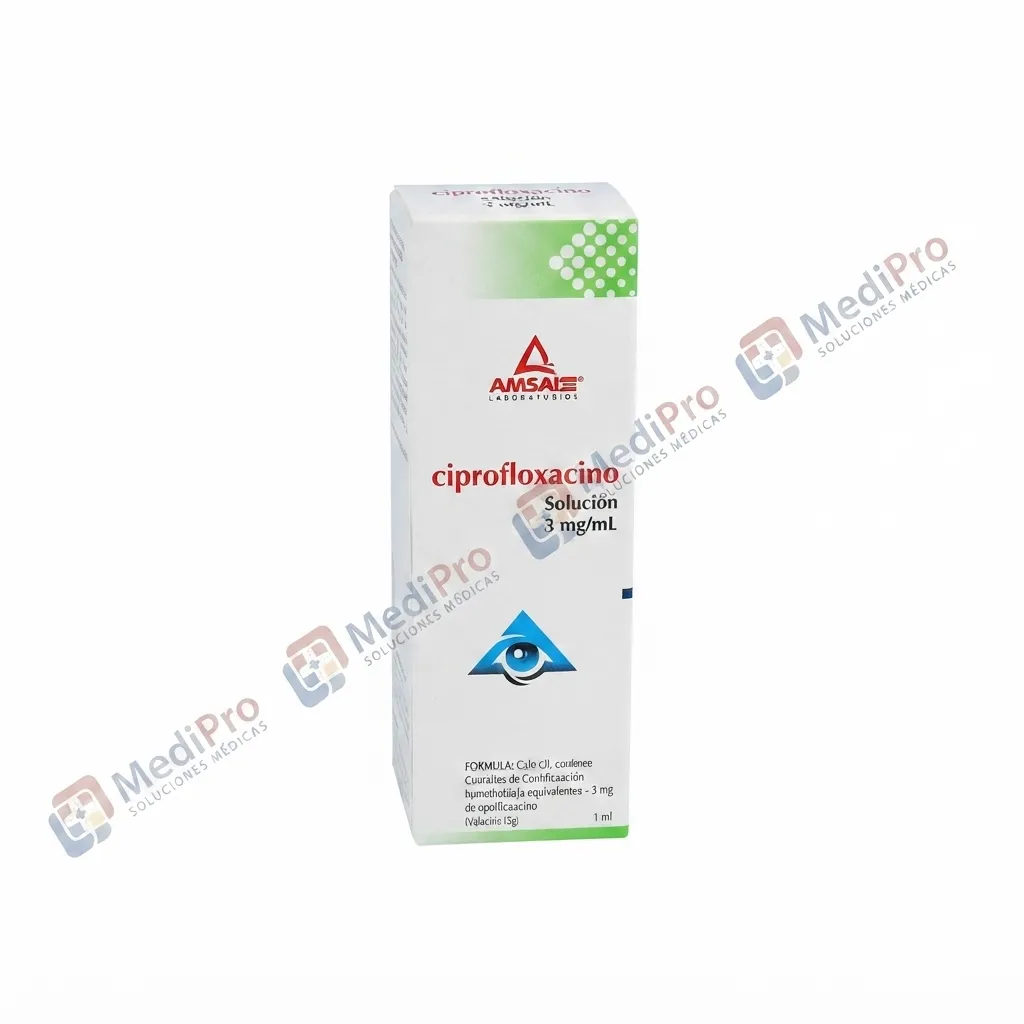 CIPROFLOXACINO SOL OFT 3MG C/5 ML AMSA