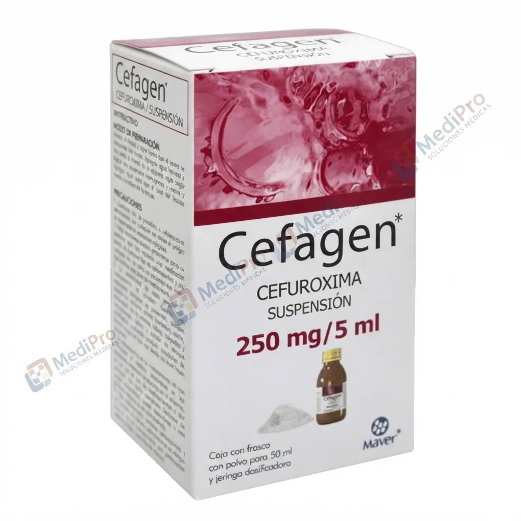 CEFAGEN (CEFUROXIMA) SUSP. 250 MG 5 ML. MAVER