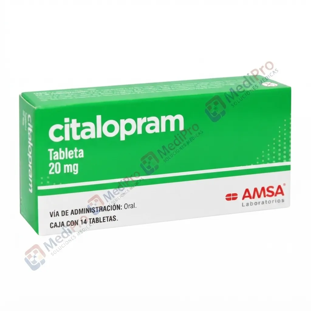 CITALOPRAM 20 MG C/14 TABS. AMSA