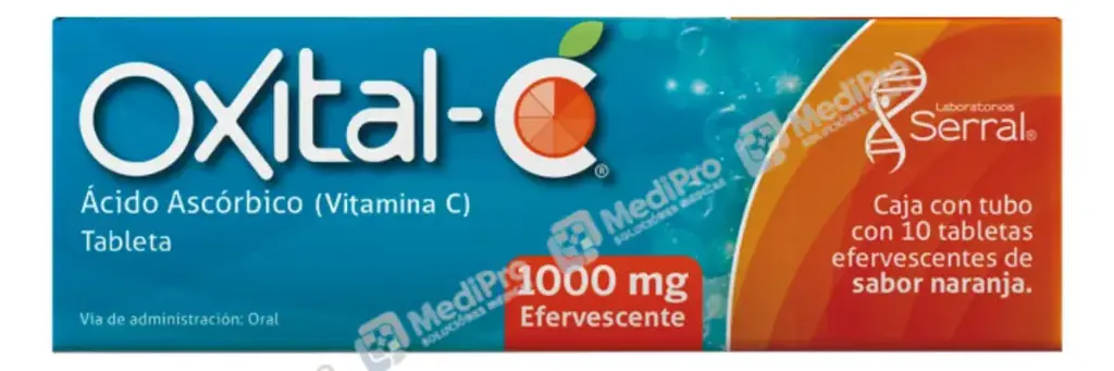 OXITAL - C  TAB 1G EFERV C/10 SABOR NARANJA (ACIDO ASCORBICO) SERRAL.