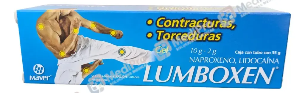 LUMBOXEN GEL AZUL (NAPROXENO LIDOCAINA) TUBO C/35 G MAVER