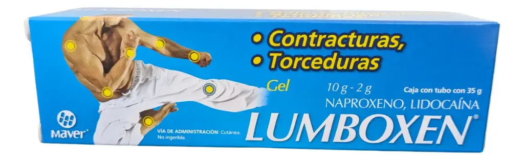 LUMBOXEN GEL AZUL (NAPROXENO LIDOCAINA) TUBO C/35 G MAVER