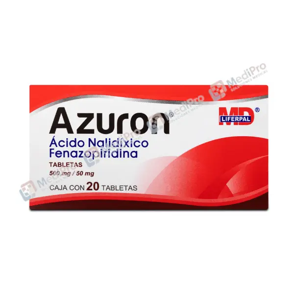 AZURON ACIDO NALIDIXICO FENAZOPIRIDINA) TAB 500 MG C/ 20 LIFERPAL
